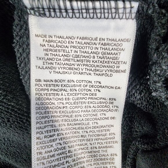 Womens Black The North Face Pullover Crop Sweatshirt 1/4 Zip Long Sleeve Size L - Picture 6 of 10